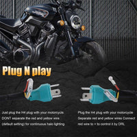 5-3/4" Round Black LED Headlights for Harley Davidson Iron 883