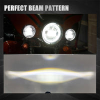 4.5 inch 5D 50w LED Auxiliary Spot Light Motorcycle Driving Lamp for Harley Davidson