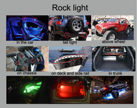 8Pcs RGB LED Rock Light Multicolor Neon LED Light Kit with Bluetooth Wireless Remote Control
