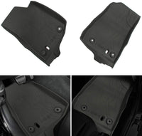 Front and Rear Black Slush Floor Mats for 2018-2020 Jeep Wrangler JL JLU 4 Door