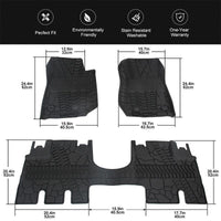 2014-2018 Jeep Wrangler JK JKU 4 Door Unlimited Front & Rear Floor Mats (Not for JK 2 Door & JL Model )