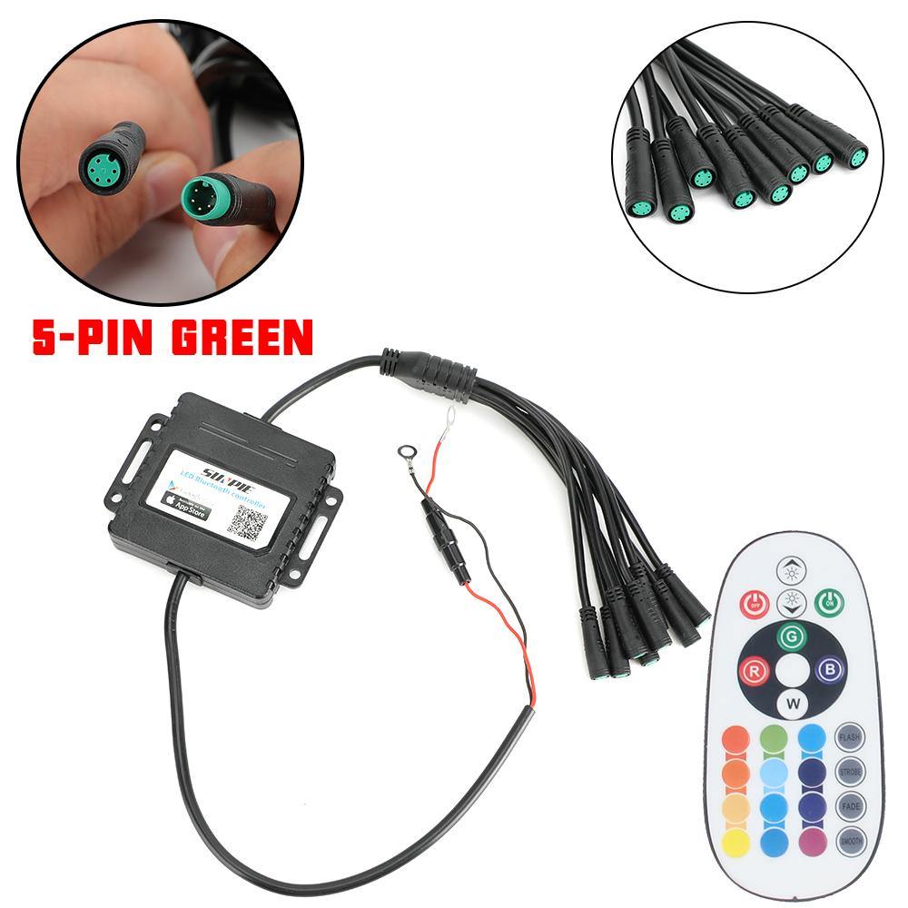 8 Pod LED Rock Lights 5-Pin Green Controller (Accessories)