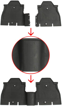 Front and Rear Black Slush Floor Mats for 2018-2020 Jeep Wrangler JL JLU 4 Door