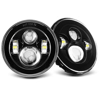 7" Round LED Headlights for 1976-2018 Jeep Wrangle CJ/TJ/LJ/JK/JKU