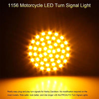 Front Amber LED Turn Signal Lights 1156 LED Lighting Bulb for Harley Davidson