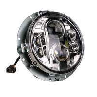 7 inch Round Silver/Black Headlight Ring Mounting Bracket Compatible with Harley Davidson