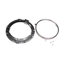 7 inch Round Silver/Black Headlight Ring Mounting Bracket Compatible with Harley Davidson