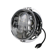 7 inch Round Silver/Black Headlight Ring Mounting Bracket Compatible with Harley Davidson