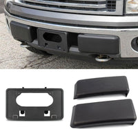 2009-2014 F150 Bumper Guards Pads Insert Replacement+Front Licenses Plate Frame Bracket Mounting Frame Holder for 2009-2014 F150(NOT Compatible with Harley Davidson SVT and Ecoboost Models)