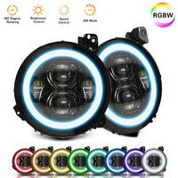 9 inch RGB-W Halo LED Headlights for 2018-2020 Jeep Wrangler JL JLU & JT Gladiator