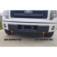 2009-2014 F150 Bumper Guards Pads Insert Replacement+Front Licenses Plate Frame Bracket Mounting Frame Holder for 2009-2014 F150(NOT Compatible with Harley Davidson SVT and Ecoboost Models)