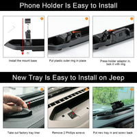 Phone Holder Accessories For Jeep Wrangler JL 2018 2019