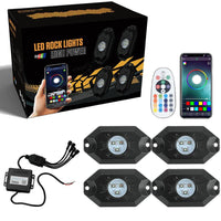 RGB 4 Pods LED Rock Lights for Truck Off Road Jeep SUV RZR UTV